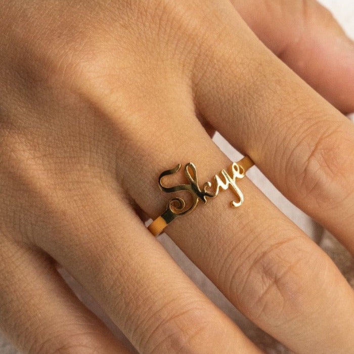 Personalized Letter Ring