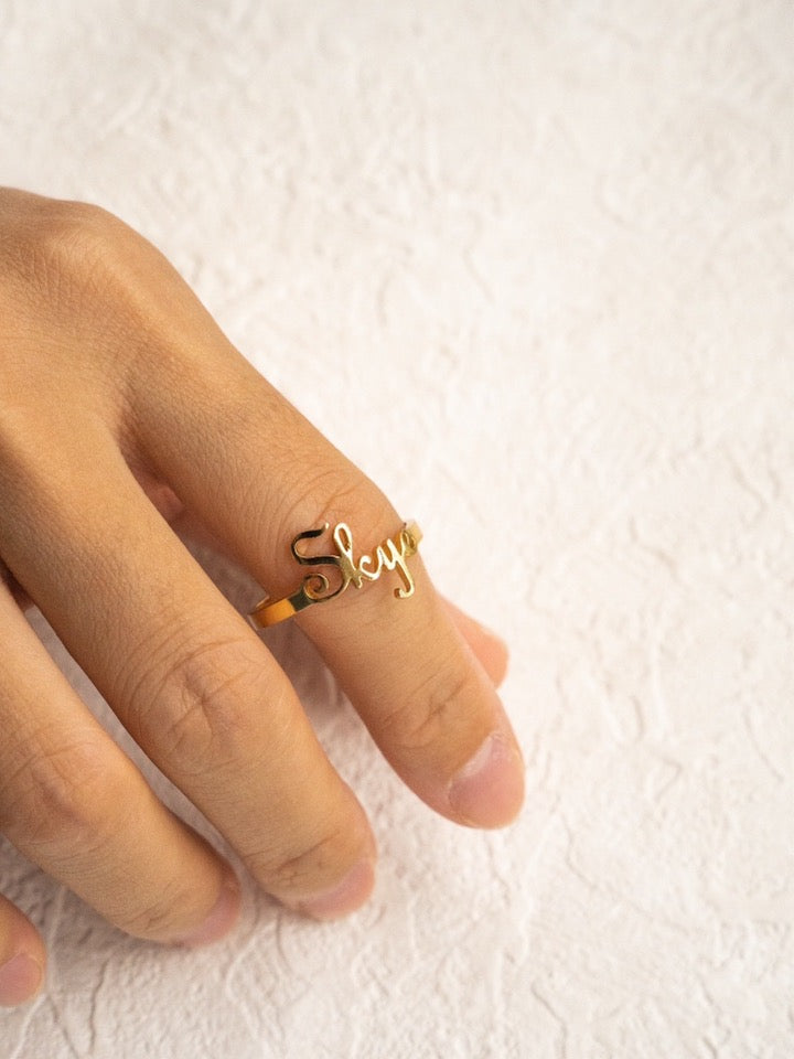 Personalized Letter Ring