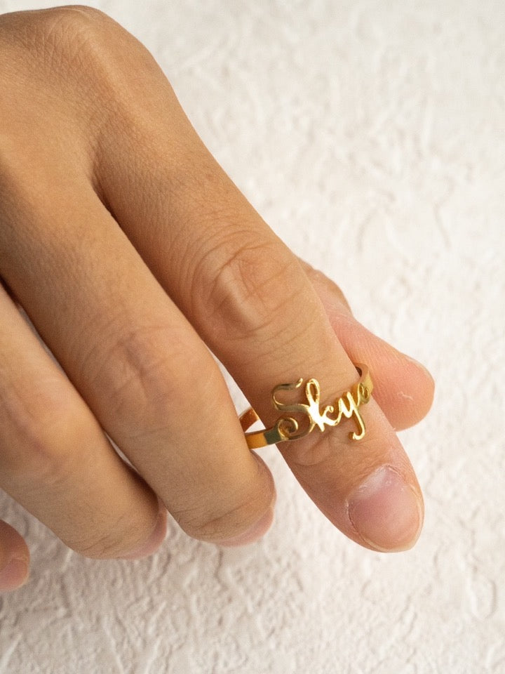 Personalized Letter Ring