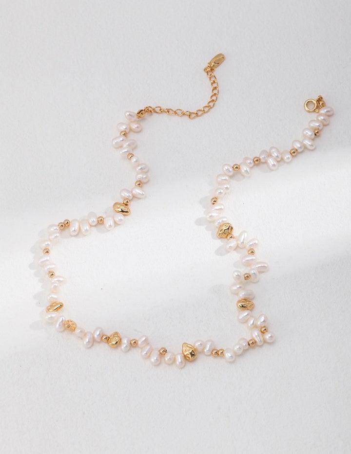 Natural Irregular Pearl Bracelet and Necklace 