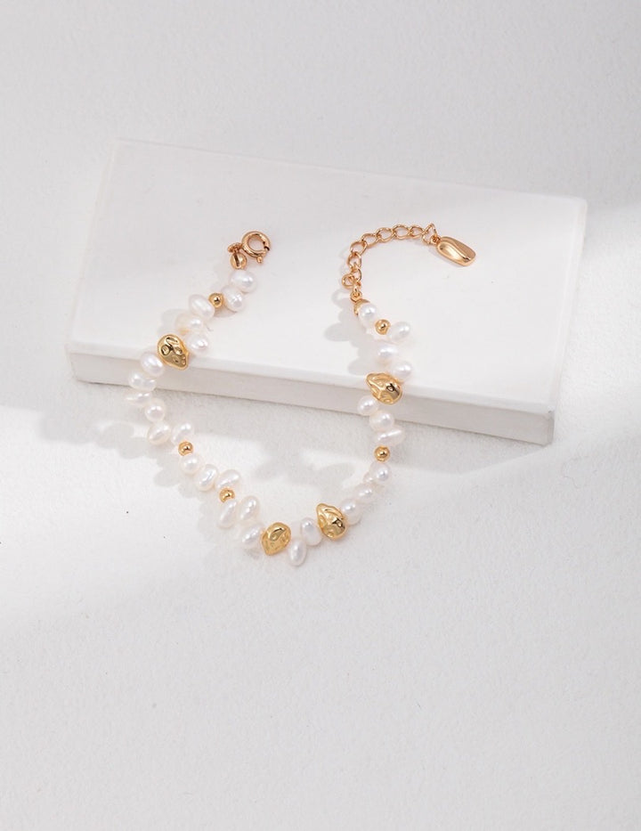 Natural Irregular Pearl Bracelet and Necklace 