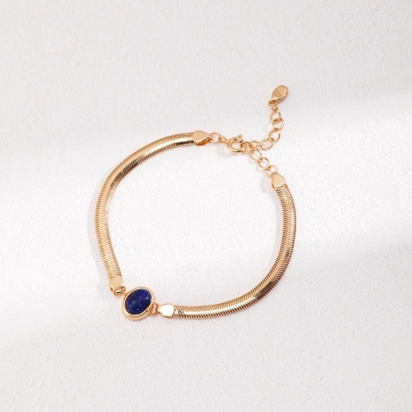 SL0116 Natural Lapis Lazuli/Tiger's Eye Elegant Bracelet