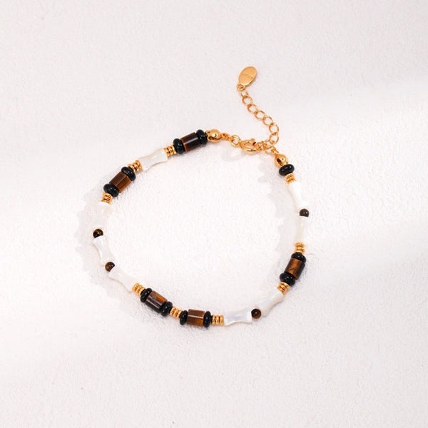 SL0110 Pure Silver Tiger's Eye Bracelet