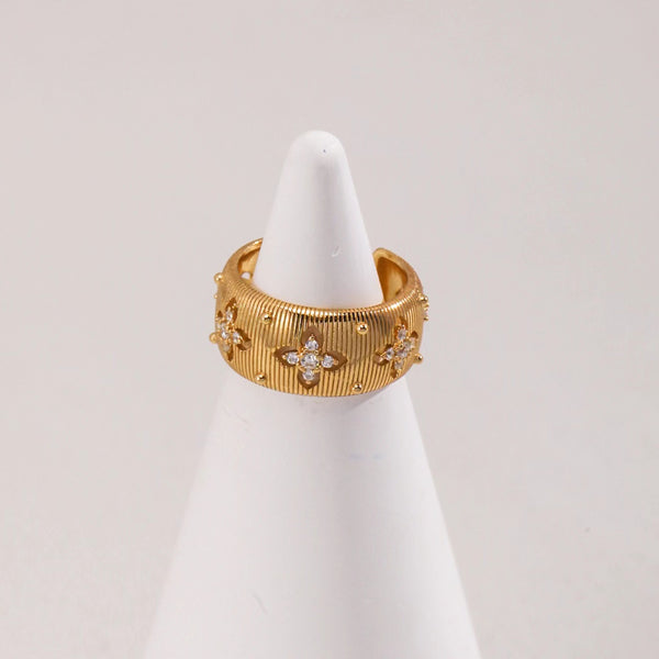 J0252-2 Sterling Silver Ring - Vintage Gold